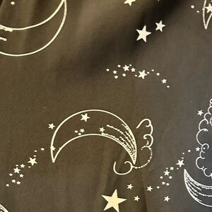 eShakti Black Celestial 3/4 Sleeve Maxi Dress, Size XL